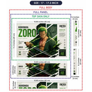 Anime One Piece Zoro Hunter Laptop Skin - View 9