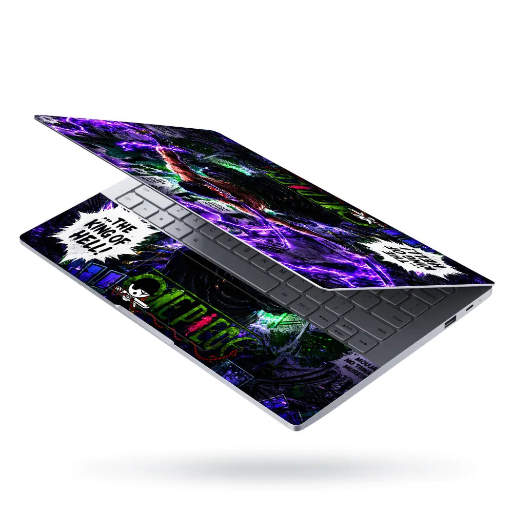 Anime One Piece Zoro King Of Hell Purple Laptop Skin - View 3