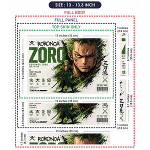 Anime One Piece Zoro Legendary Laptop Skin - View 6