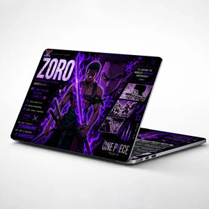 Anime One Piece Zoro Neon Laptop Skin - View 1