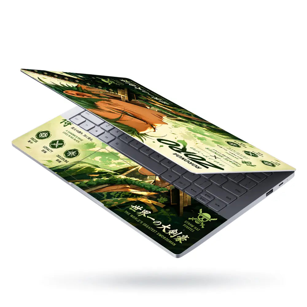 Anime One Piece Zoro Pirate Hunter Profile Laptop Skin - View 3