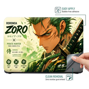 Anime One Piece Zoro Pirate Hunter Profile Laptop Skin - View 4