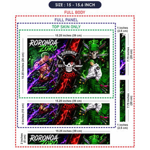 Anime One Piece Zoro Triptych Variants Laptop Skin - View 8