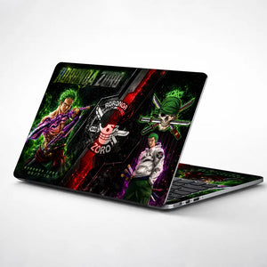 Anime One Piece Zoro Two Versions Logo Laptop Skin - View 1