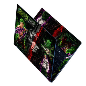Anime One Piece Zoro Two Versions Logo Laptop Skin - View 2