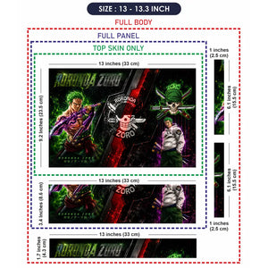 Anime One Piece Zoro Two Versions Logo Laptop Skin - View 6