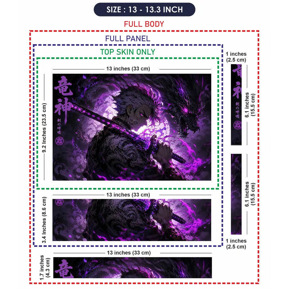Anime Ryujin Dragon Sword Laptop Skin - View 6