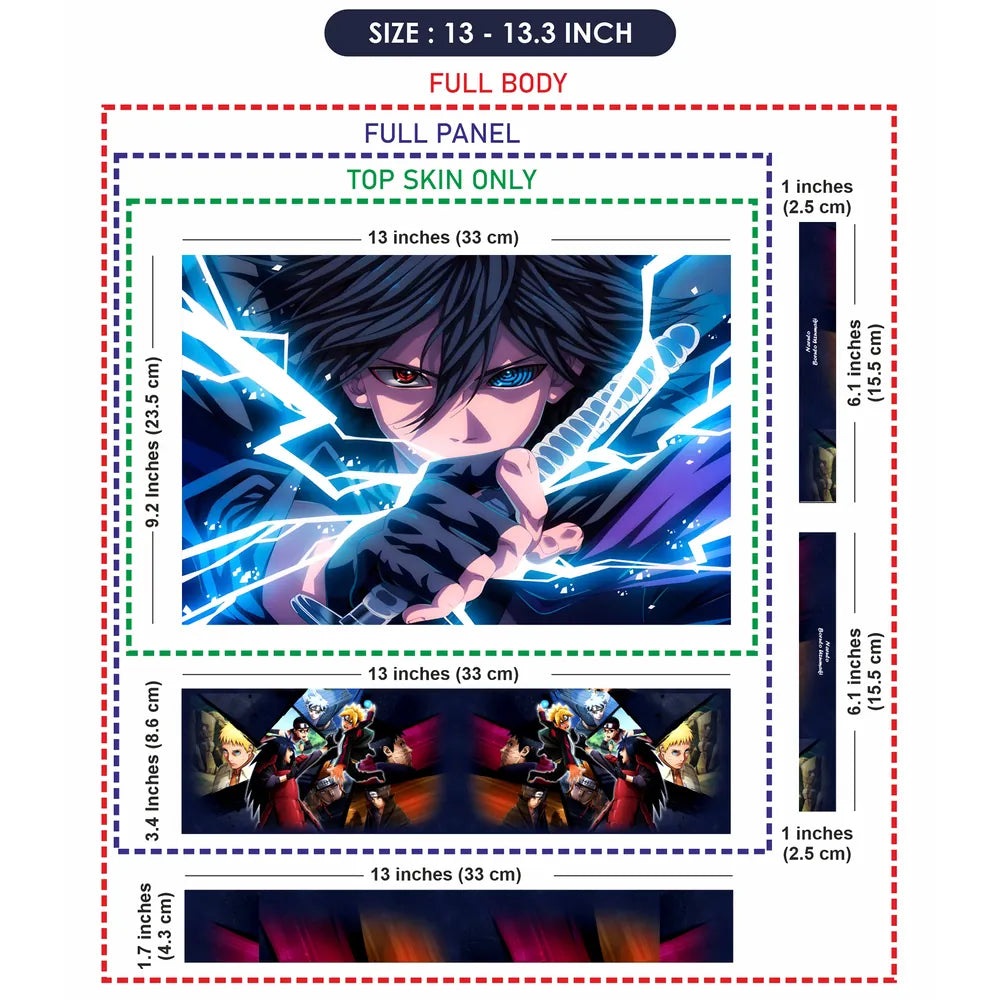 Anime sasuke uchicha Rinne Sharingan Laptop Skin - View 6