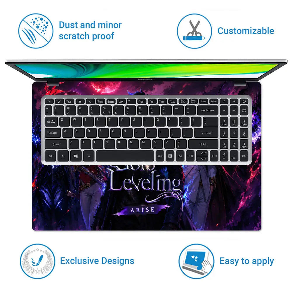 Anime Solo Leveling Arise Trio Moon Laptop Skin - View 5