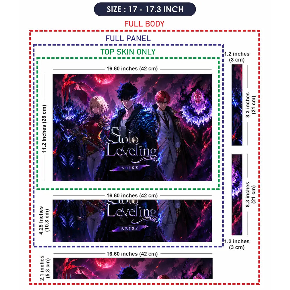 Anime Solo Leveling Arise Trio Moon Laptop Skin - View 9