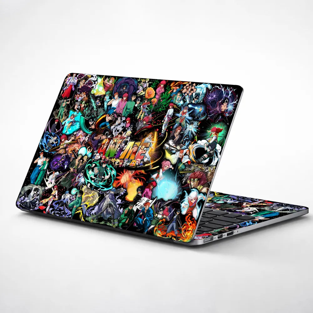 Anime Sticker Bomb Laptop Skin - View 1