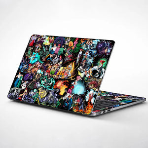 Anime Sticker Bomb Laptop Skin - View 1