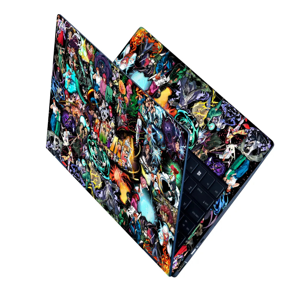 Anime Sticker Bomb Laptop Skin - View 2