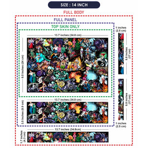 Anime Sticker Bomb Laptop Skin - View 7