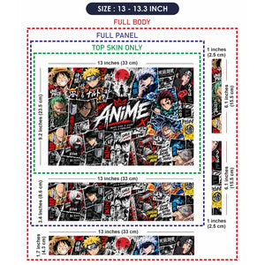 Anime Street-Art Collage Poster Laptop Skin - View 6