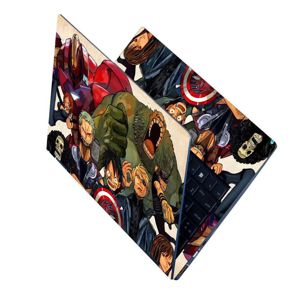 Anime Superhero Crossover Laptop Skin - View 2