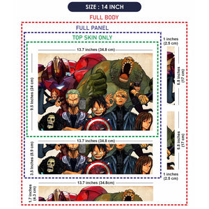 Anime Superhero Crossover Laptop Skin - View 7