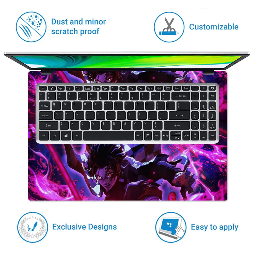 Anime Tanjiro Kamado Laptop Skin - View 5