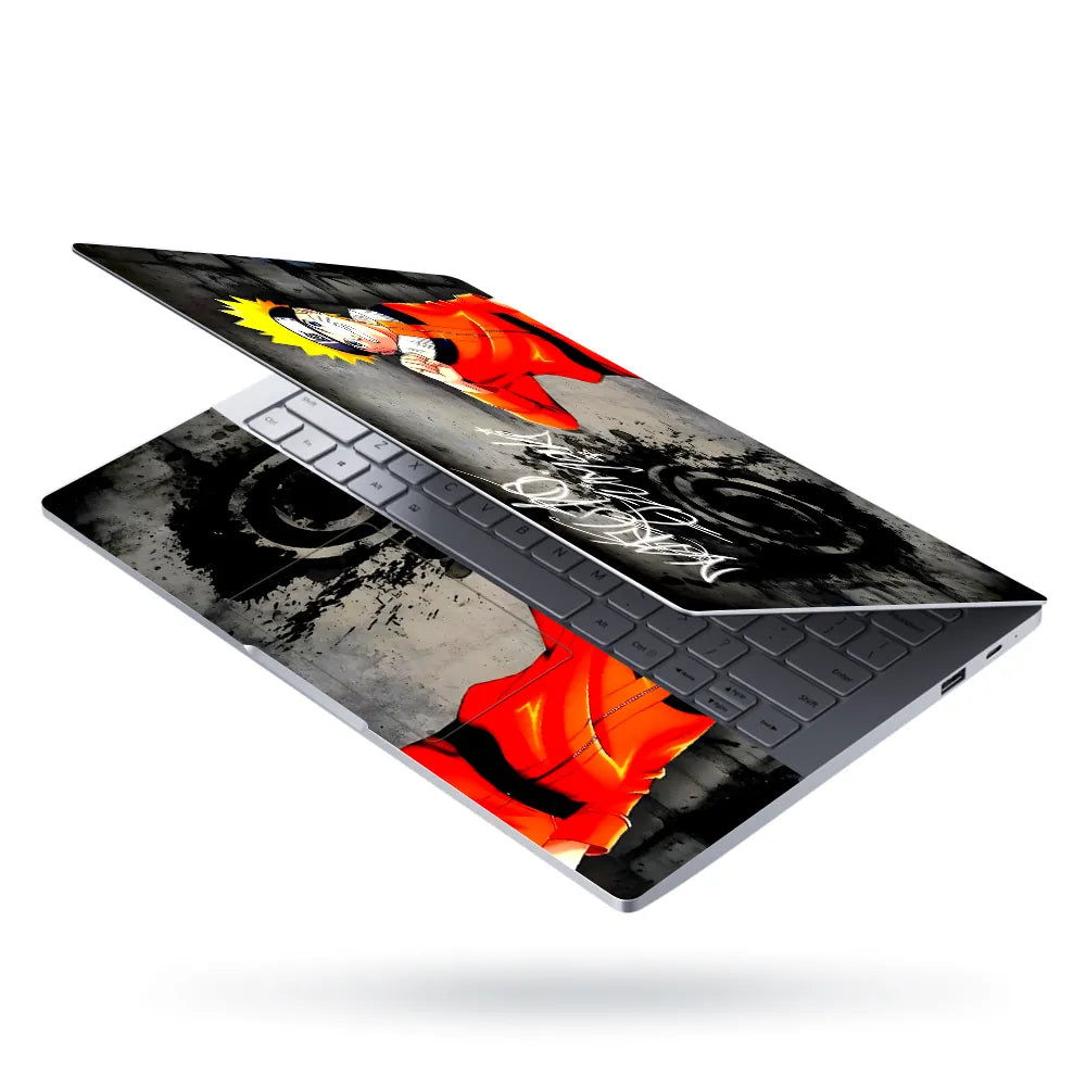 Anime Uzumaki Naruto Action Black Back Laptop Skin - View 3