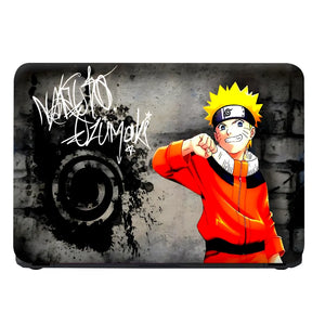Anime Uzumaki Naruto Action Black Back Laptop Skin - View 4