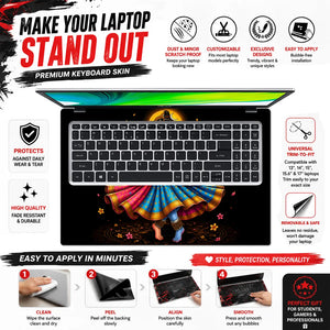 Ardhanari Dance Cow Lion Laptop Skin - View 5
