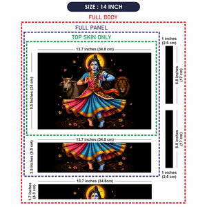 Ardhanari Dance Cow Lion Laptop Skin - View 7