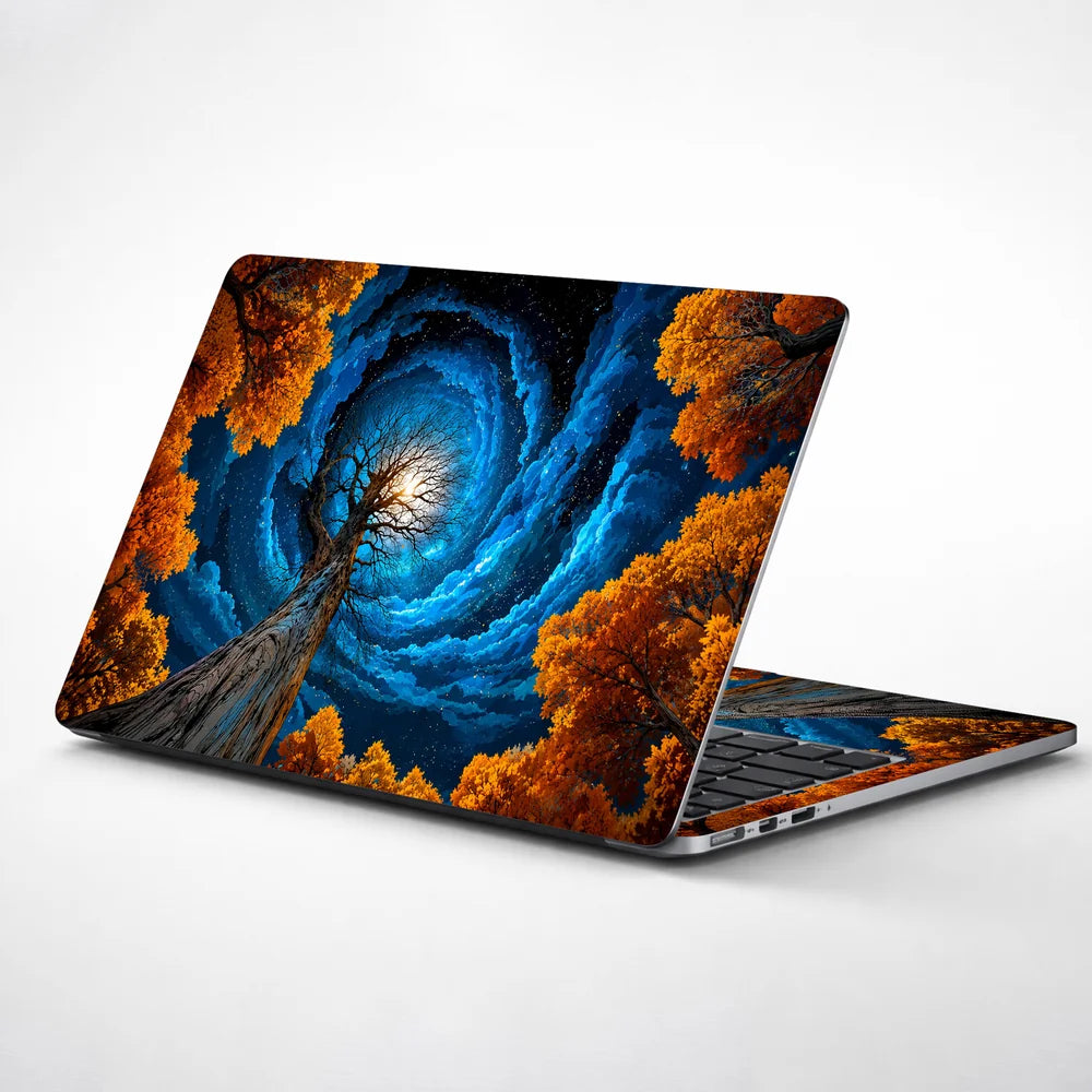 Autumn Canopy Spiral Sky Laptop Skin - View 1