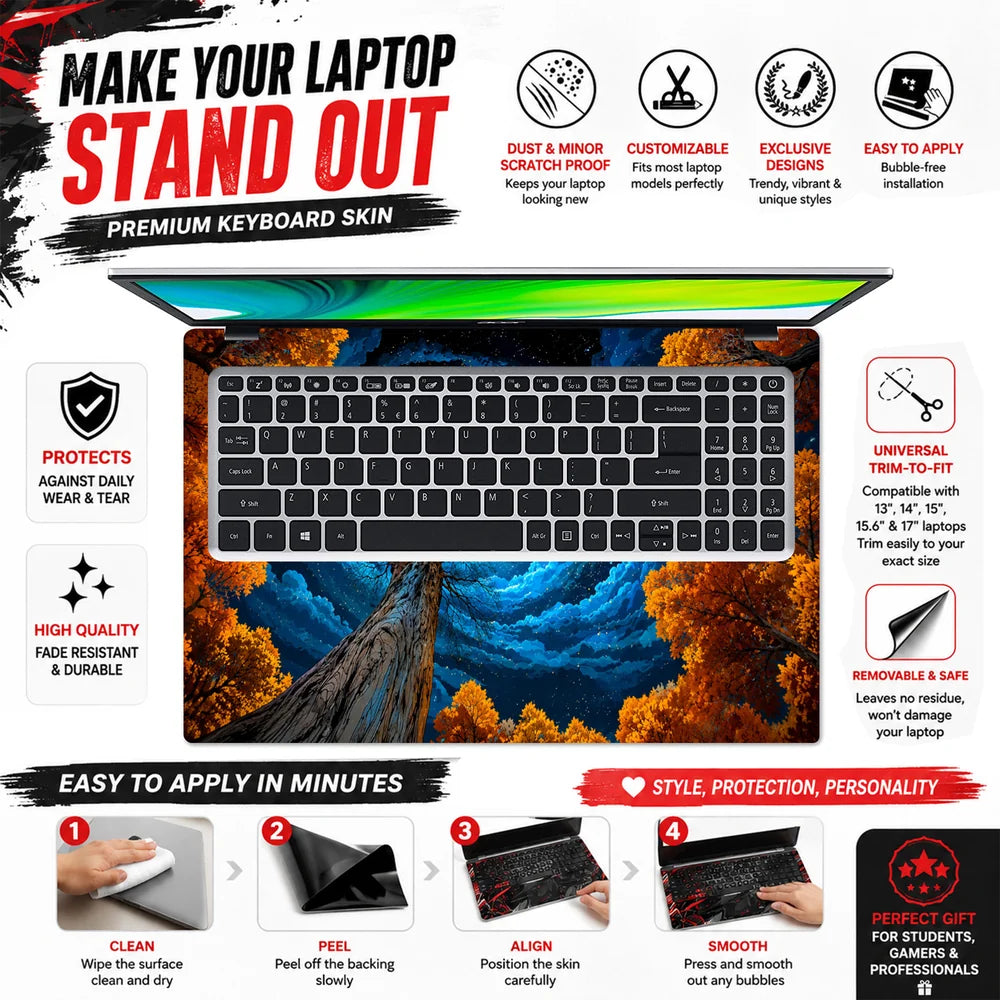 Autumn Canopy Spiral Sky Laptop Skin - View 5