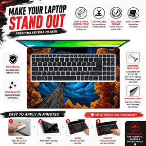 Autumn Canopy Spiral Sky Laptop Skin - View 5