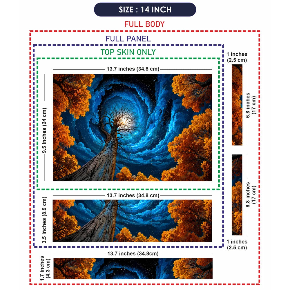 Autumn Canopy Spiral Sky Laptop Skin - View 7