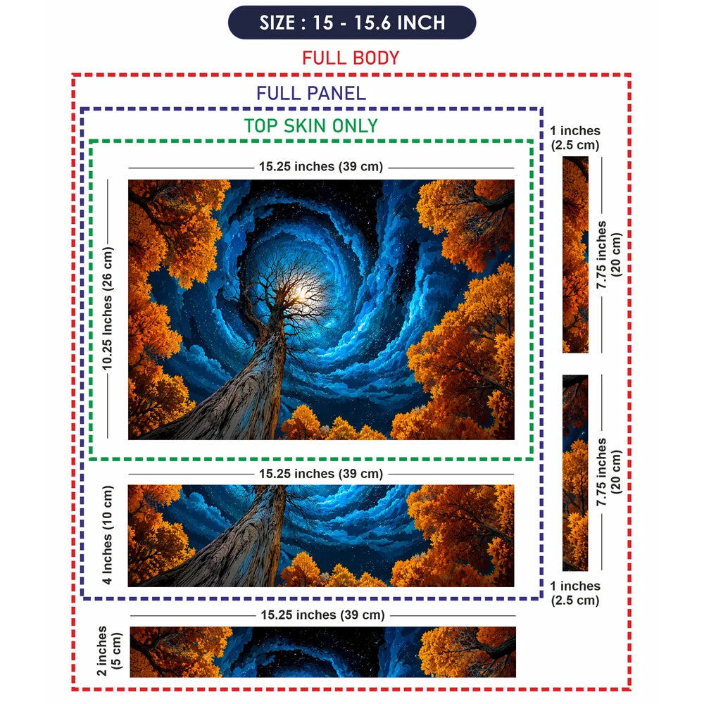 Autumn Canopy Spiral Sky Laptop Skin - View 8