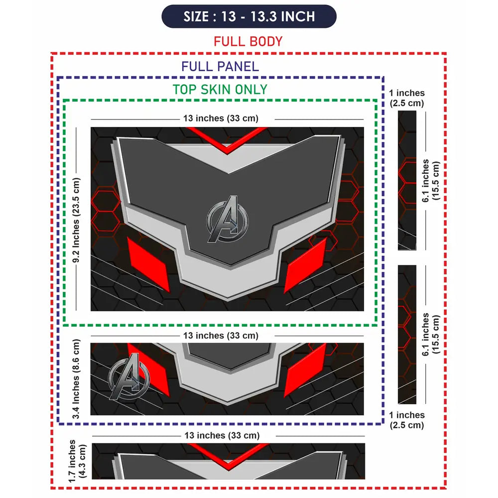 Avengers Armor Shield Laptop Skin - View 6
