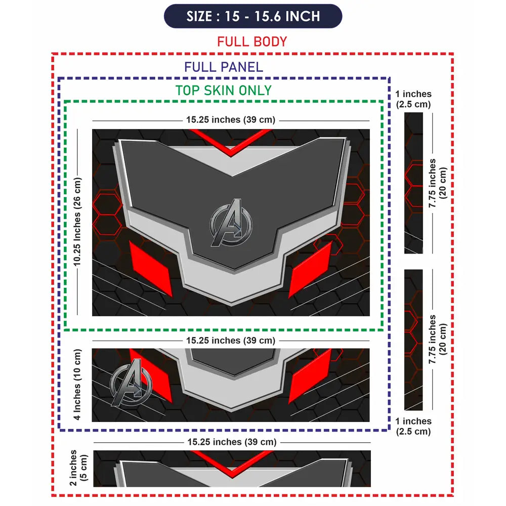 Avengers Armor Shield Laptop Skin - View 8