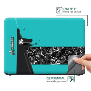 Avengers Assemble Force Cyan Back Laptop Skin - View 4