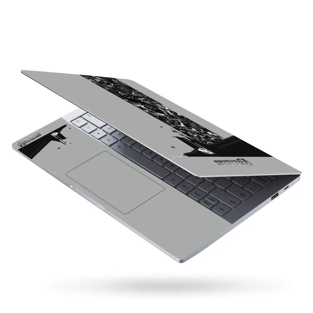 Avengers Assemble Force Grey Back Laptop Skin - View 3