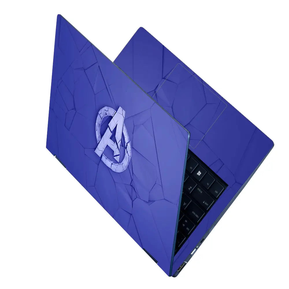 Avengers Blue Logo Laptop Skin - View 2