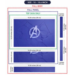 Avengers Blue Logo Laptop Skin - View 8