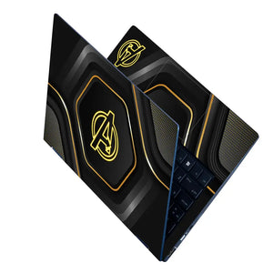Avengers Gold Black Logo Laptop Skin - View 2