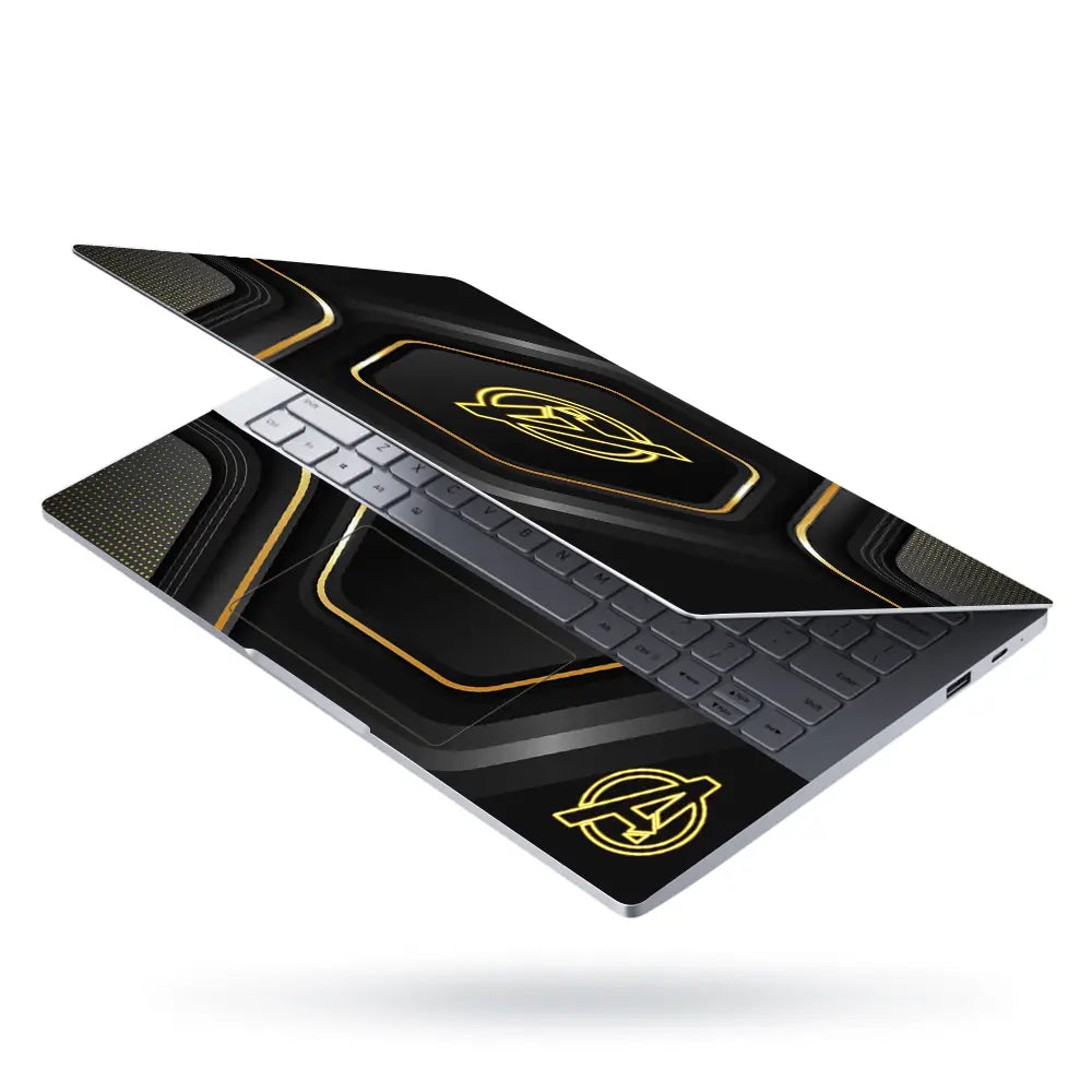 Avengers Gold Black Logo Laptop Skin - View 3