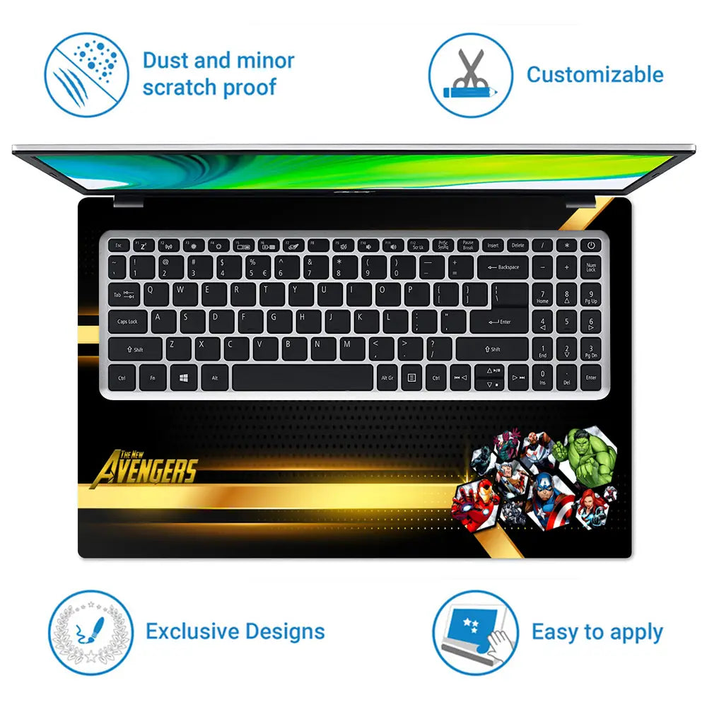 Avengers Heroic Team A2 Laptop Skin - View 5