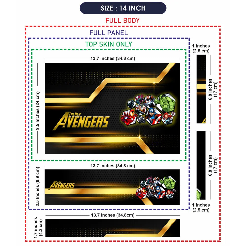 Avengers Heroic Team A2 Laptop Skin - View 7