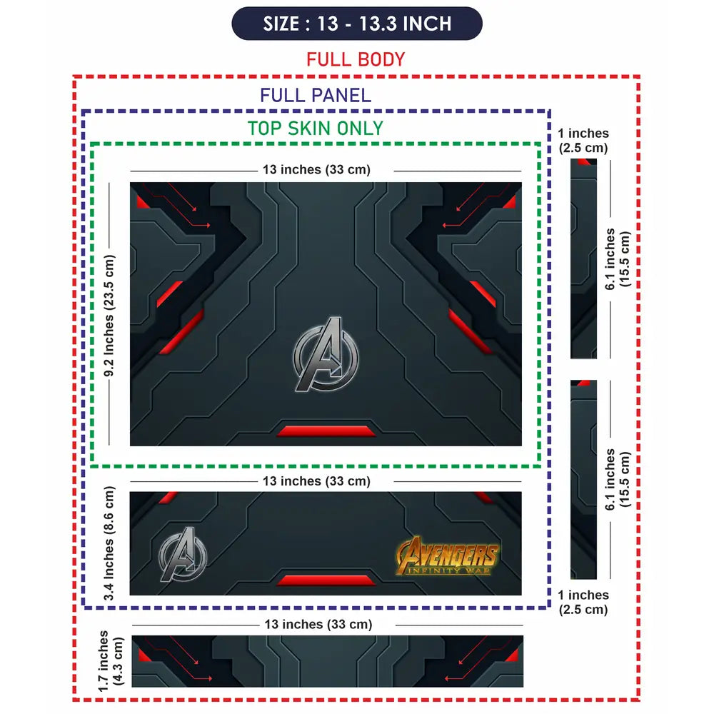Avengers Minimalist Laptop Skin - View 6