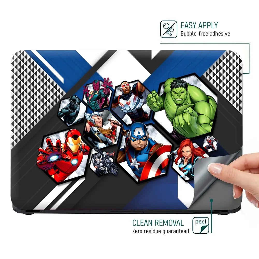 Avengers Team Hexagon Laptop Skin - View 4