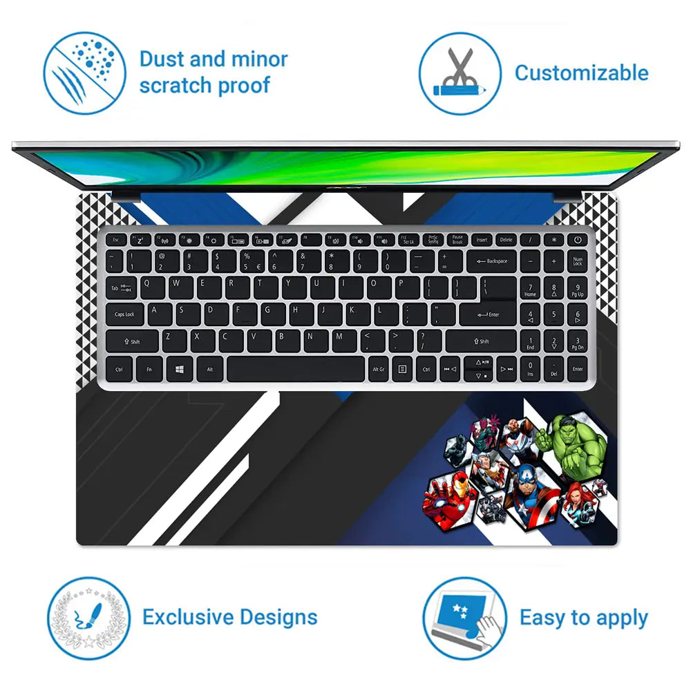 Avengers Team Hexagon Laptop Skin - View 5