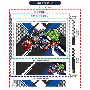 Avengers Team Hexagon Laptop Skin - View 7