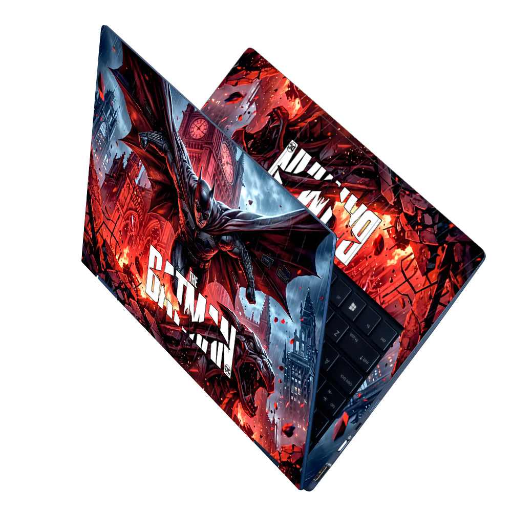 Batman Big Ben Gargoyle Flight Laptop Skin - View 2