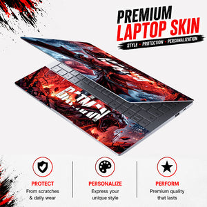 Batman Big Ben Gargoyle Flight Laptop Skin - View 3
