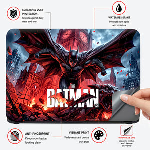 Batman Big Ben Gargoyle Flight Laptop Skin - View 4