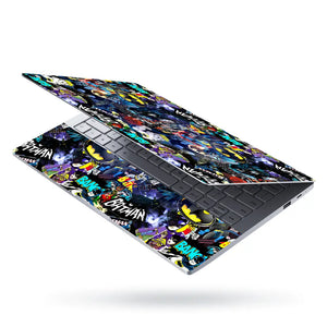 Batman Gotham Collage Laptop Skin - View 3