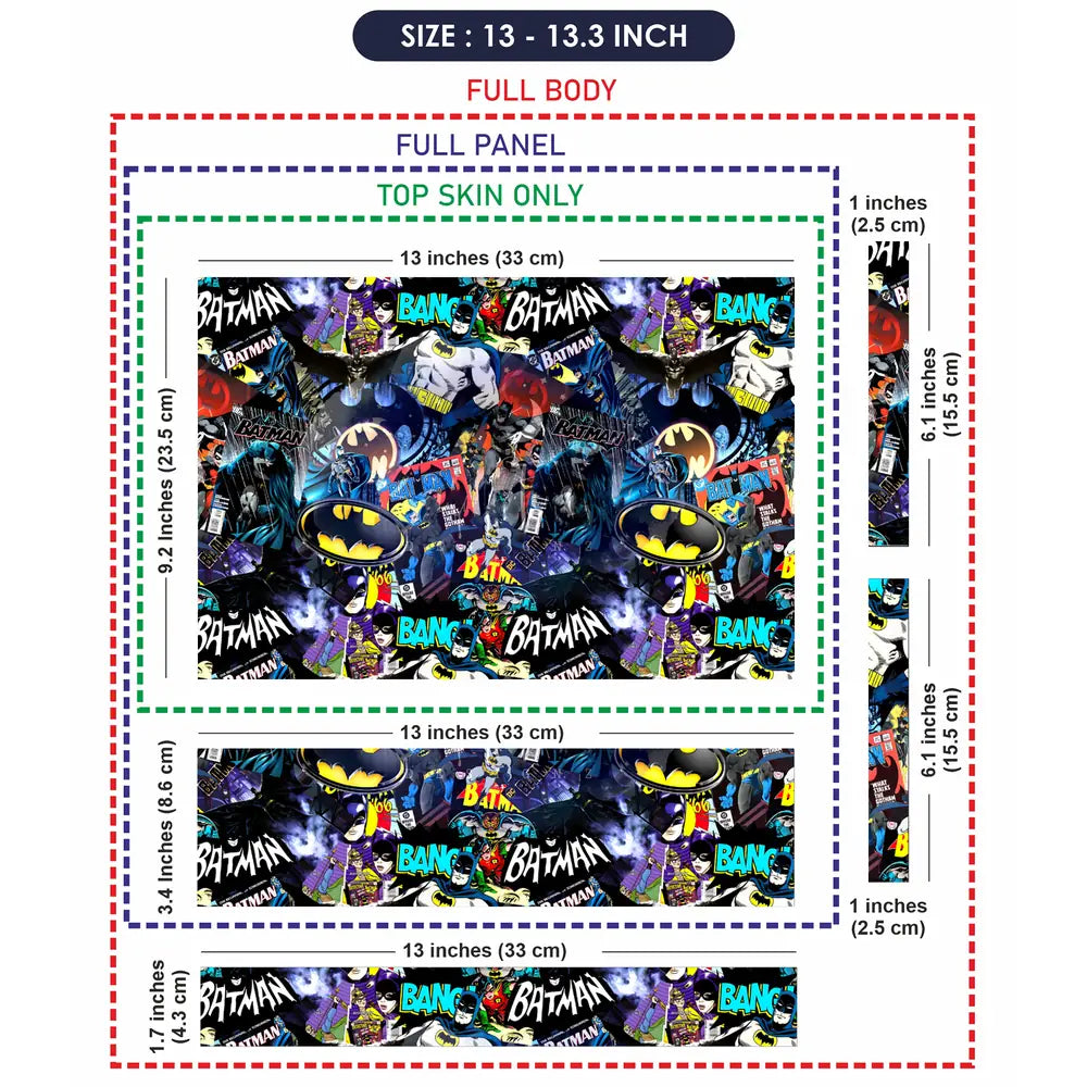 Batman Gotham Collage Laptop Skin - View 6
